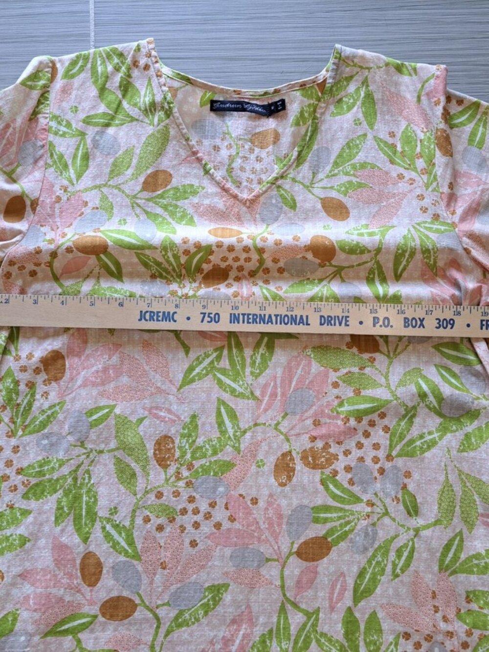 Gudrun Sjödén Multicolor Floral Print Organic Cotton Dress Side Pockets Size M - Picture 7 of 11